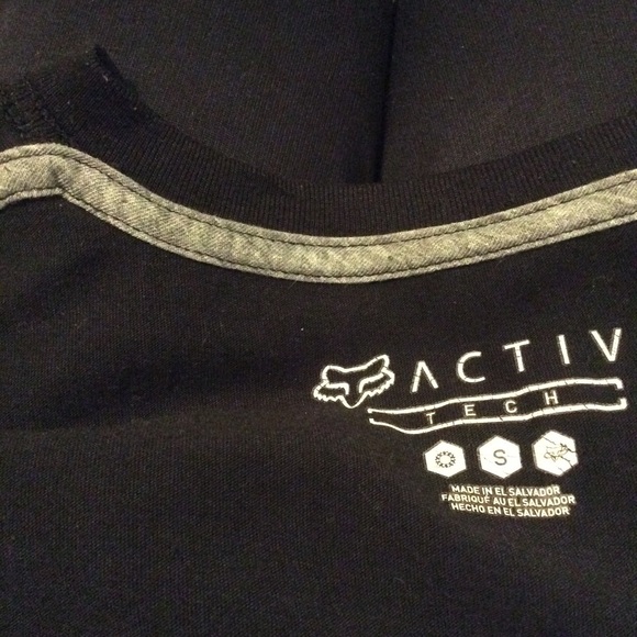Fox Active Tech Reflective Logo Black Motocross Racing Biking T-Shirt Sz S - Picture 4 of 6